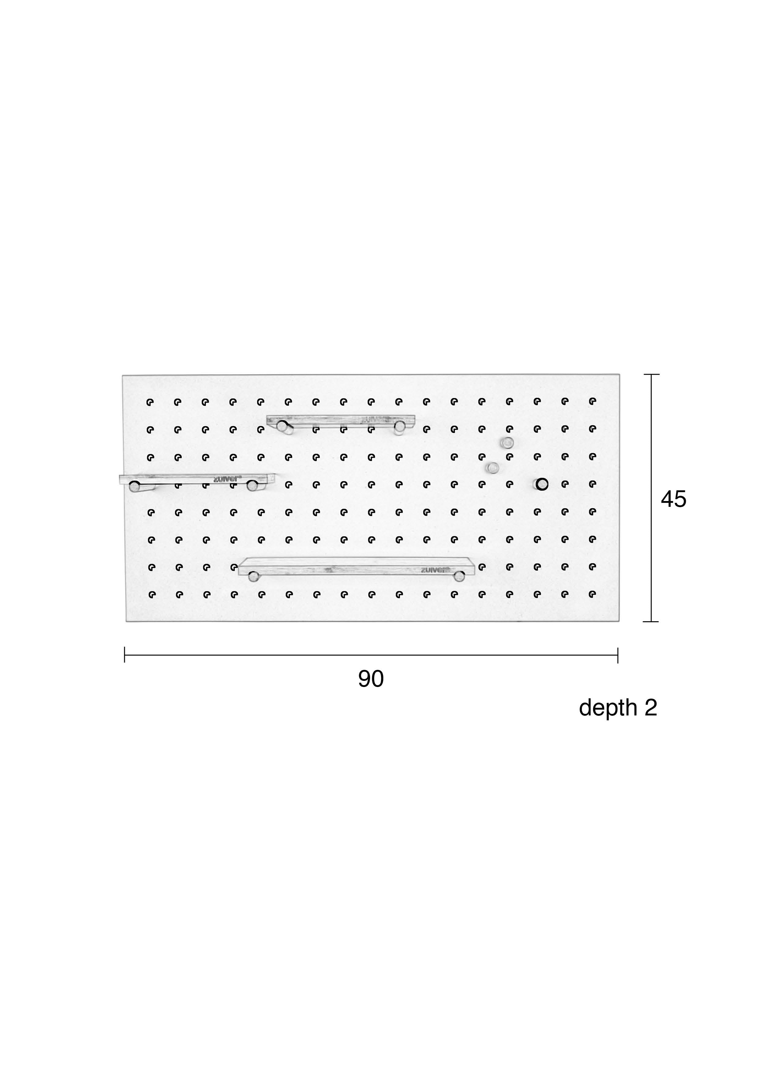Pegboard Bundy White