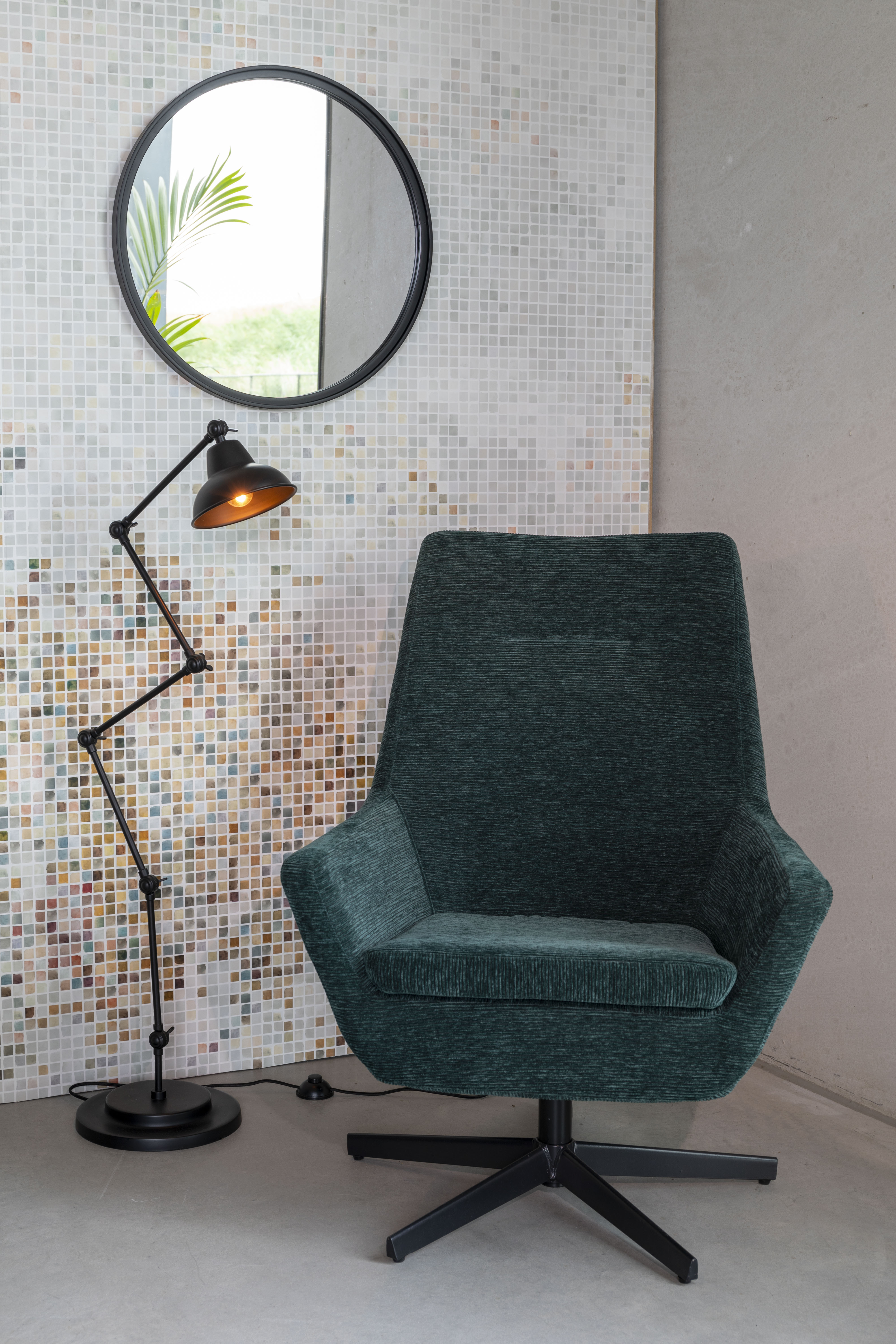 Mirror Matz Round Black