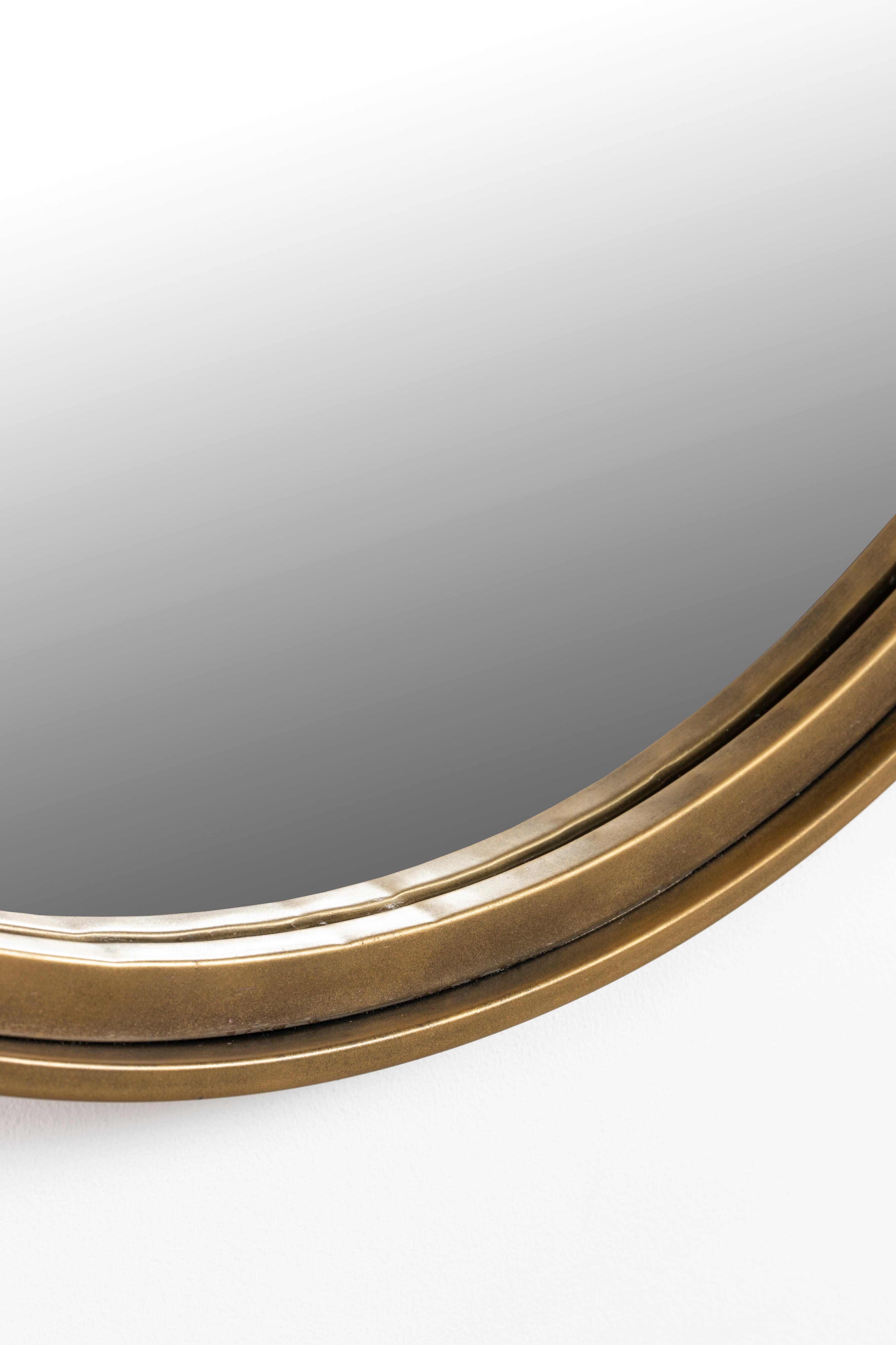Mirror Matz Oval L Antique Brass
