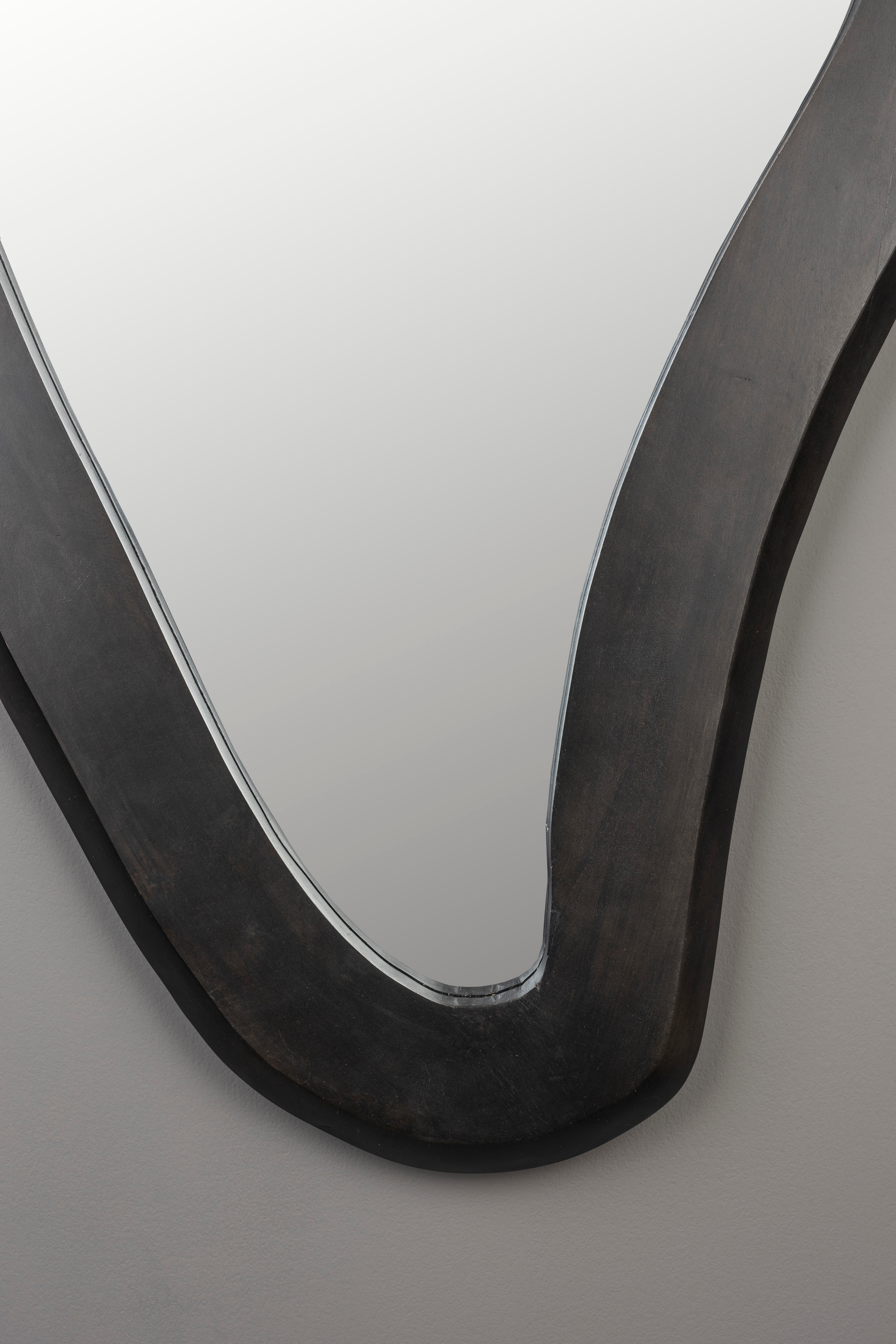 Mirror Aren Wood Black L