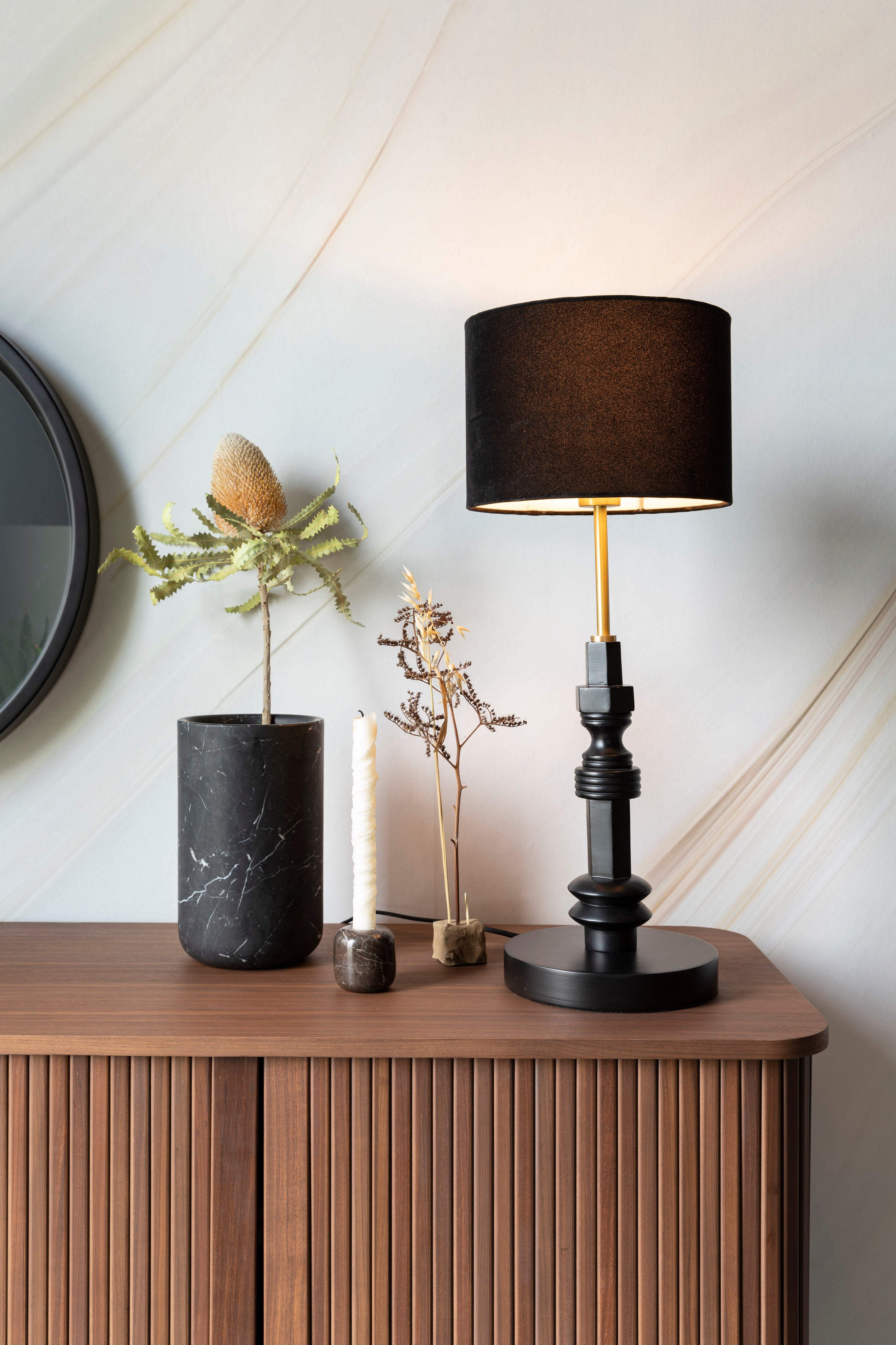 Vase Fajen Marble Black