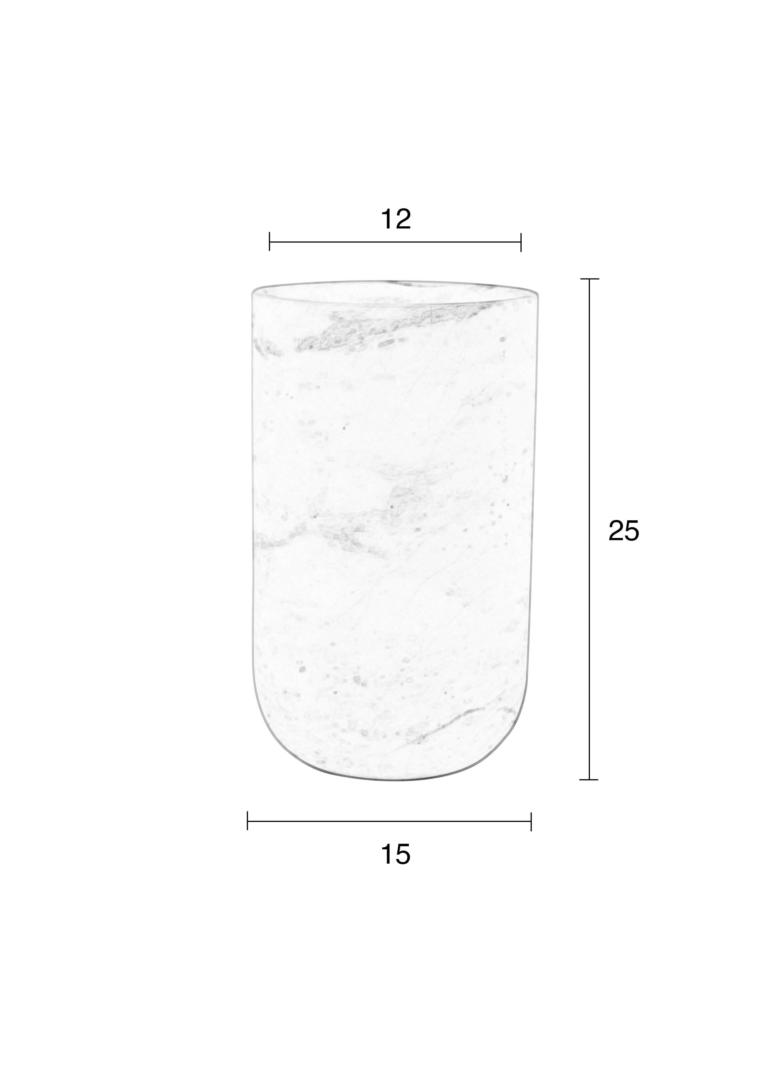 Vase Fajen Marble Black