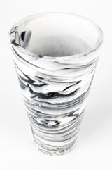 Vase Conic S Black/White
