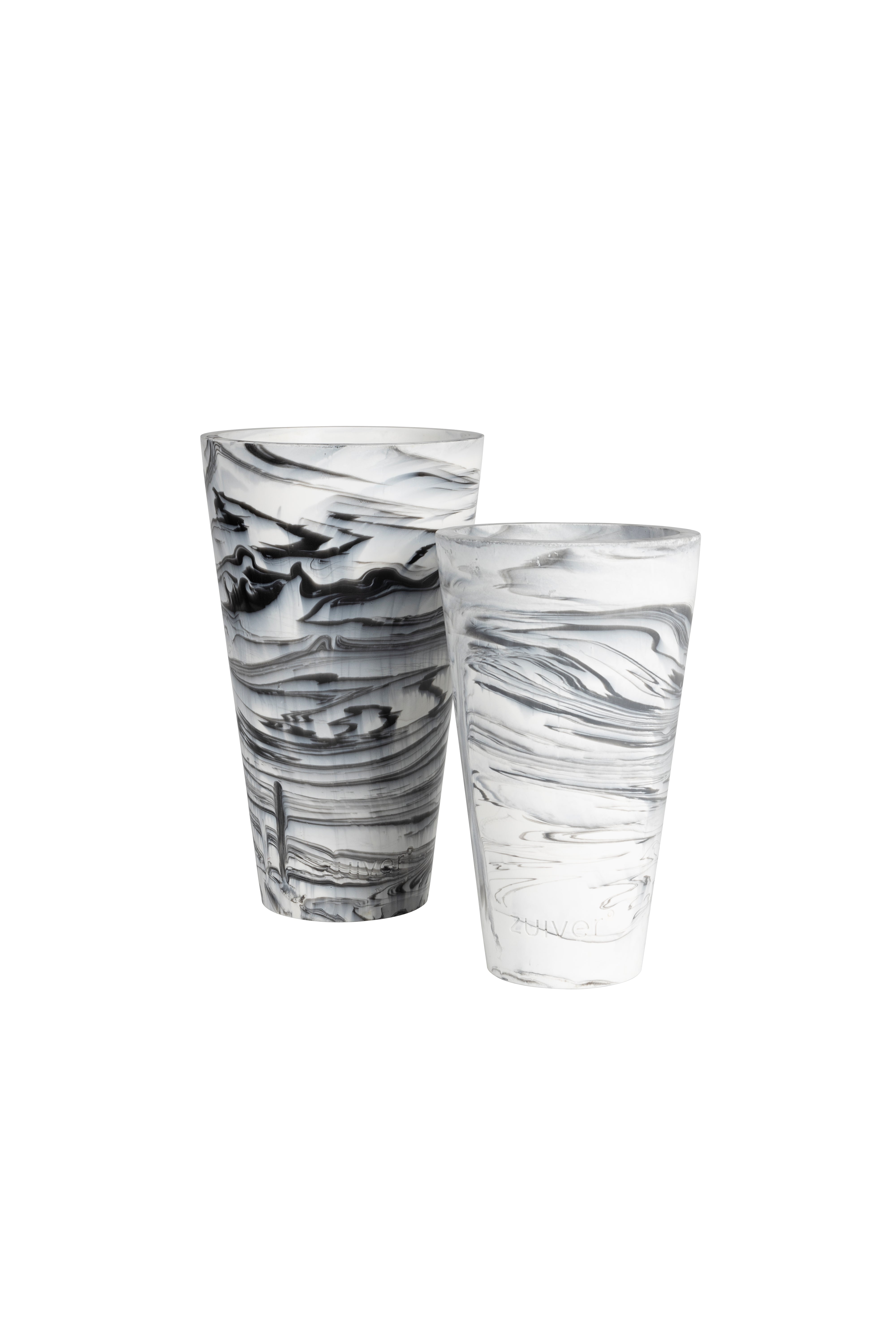 Vase Conic S Black/White