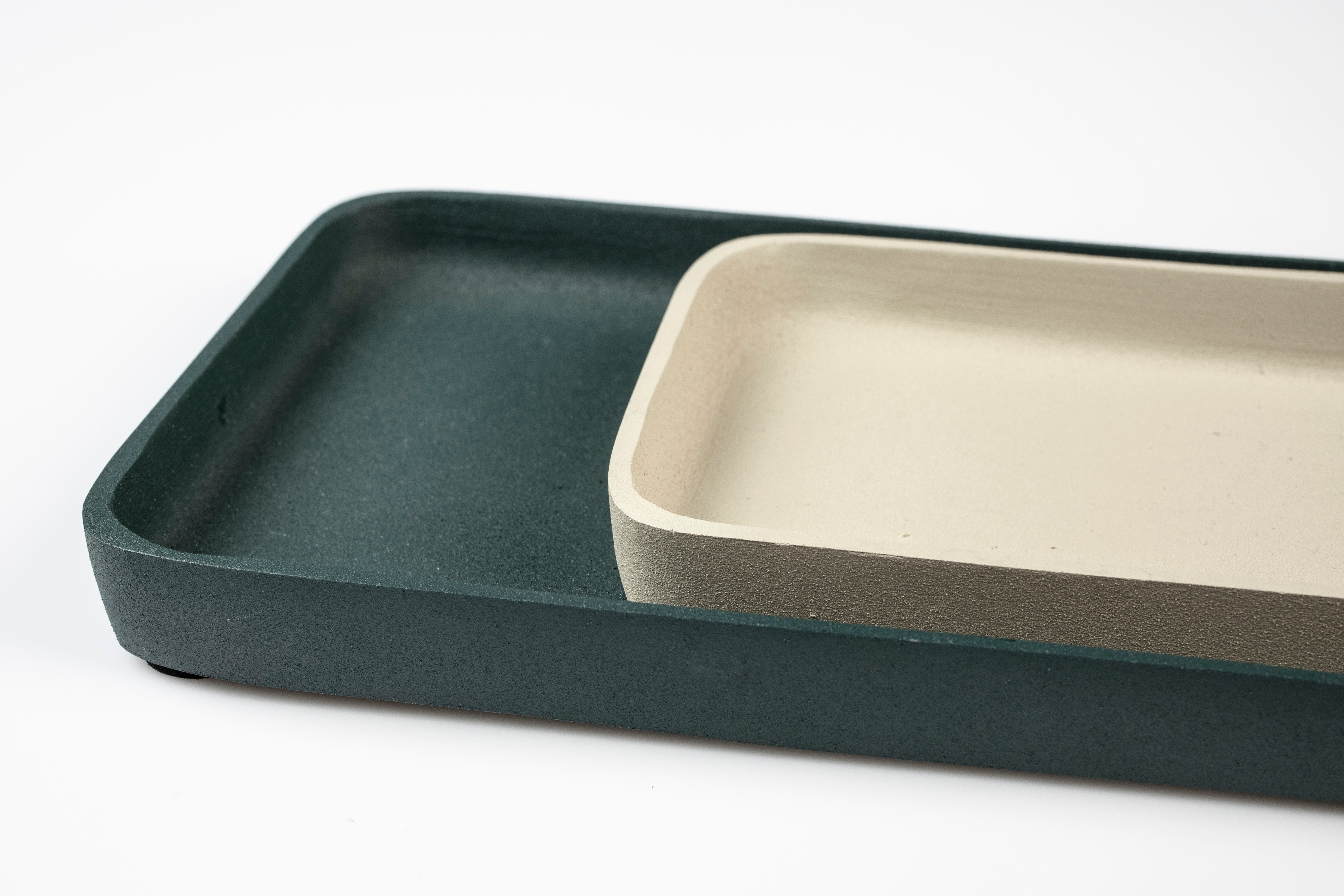 Tray Rebel Set Of 2 Green Ivory