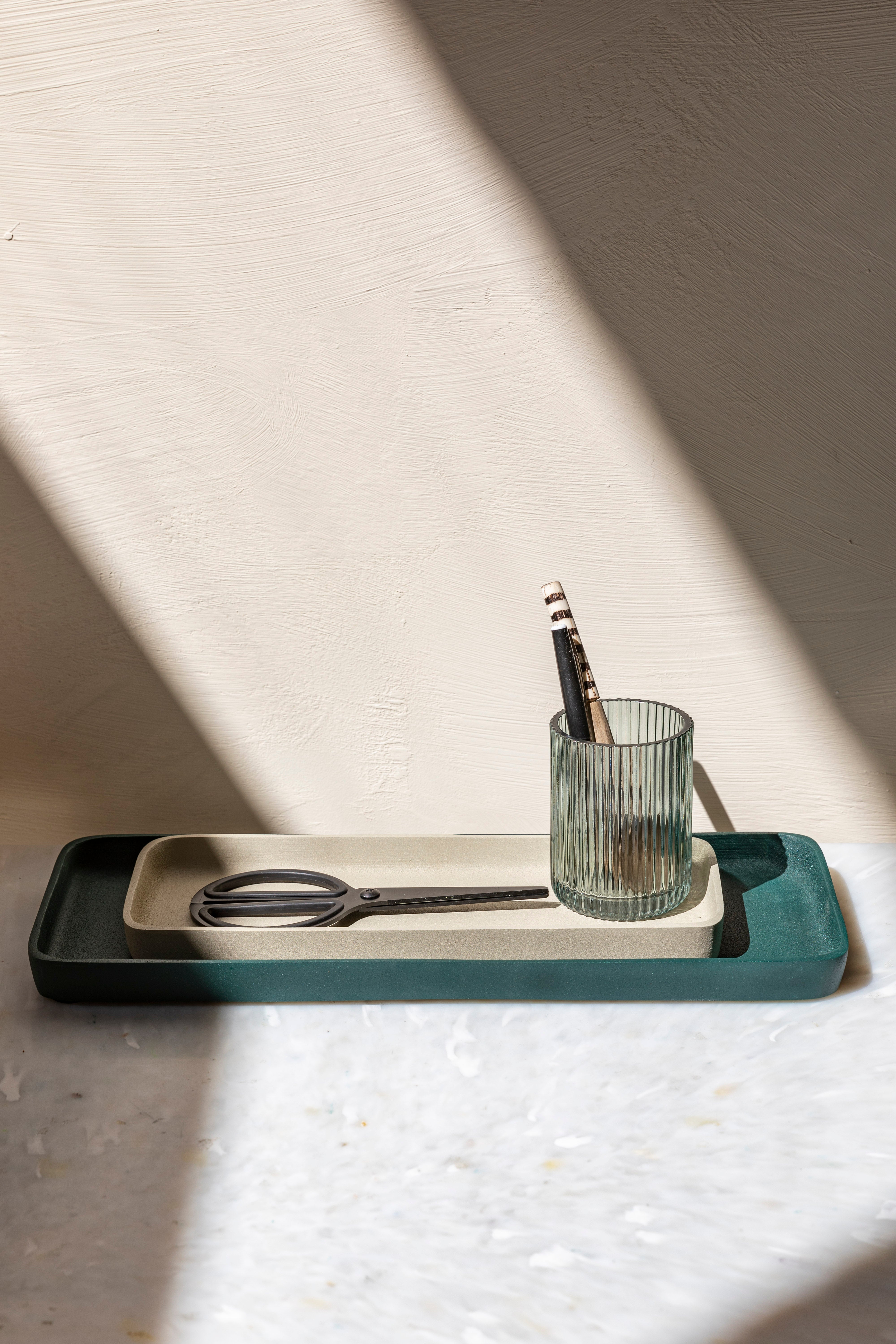 Tray Rebel Set Of 2 Green Ivory