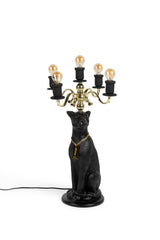 Proudly Crowned Panther Floor Lamp Black