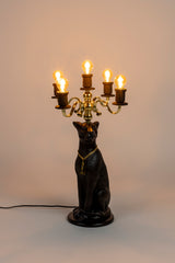 Proudly Crowned Panther Floor Lamp Black
